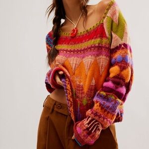 Free People | Lydia Monochrome Pullover | Medium